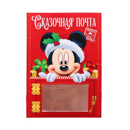 Коробка новогодняя подарочная складная «Сказочная почта», 20×28×10 см, Микки Маус