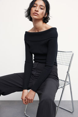 Top off-the-shoulder en punto de canale - H&m фото 2