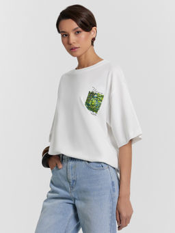 Футболка женская белая с принтом Пейзаж, И. Машков - Mark formelle фото 8