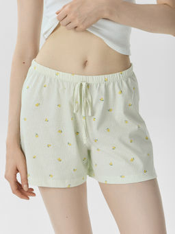 Шорты женские салатовые в полоску - Mark formelle фото 4