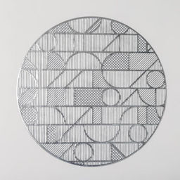 Набор салфеток сервировочных на стол Доляна Бурлеск, 4 шт, d=38 см, цвет серебряный  фото 5