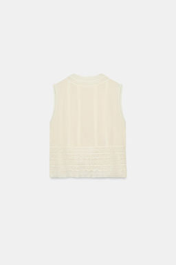 BLUSA PUNTILLA MANGA SISA ZW COLLECTION / Crudo - Zara фото 7