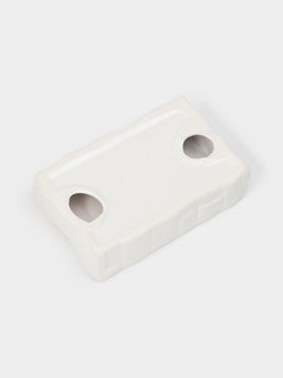 Набор для ванной «Плетение», 3 предмета, дозатор, стакан, мыльница, белый