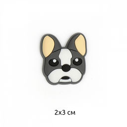Аппликации пришивные арт.TBY.2399 Собака 2х3см,т.серый уп.20 шт