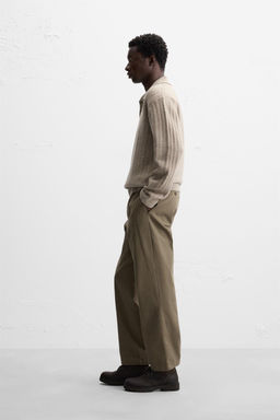 RIBBED KNIT POLO SHIRT - Zara фото 4