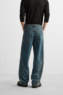 STRAIGHT-LEG JEANS WITH SEAM DETAILS - Zara фото 3