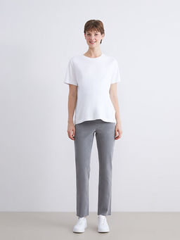 Kar?n Panelli Straight Fit Hamile Jean Pantolon