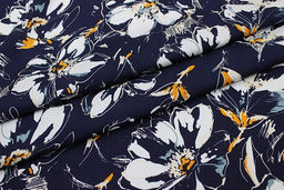 Штапель Селестина цв.чернильный, ш.1.45м, вискоза-100%, 90гр/м.кв - Купава фото 11