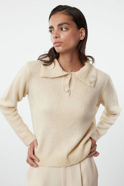 Tas Yumusak Dokulu Brons Detayl? Triko Kazak TWOAW25KZ00246