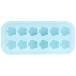 Форма для льда пластмассовая (мармелада) "Цветок - 12 штук" 24,8х11,3см h2,8см, цвета в ассортименте: фиолетовый, розовый, голубой, серый, кремовый, в п/эт пакете (Китай)