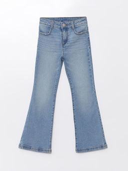 Beli Ayarlanabilir Lastikli K?z ?ocuk Jean Pantolon