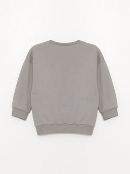 Bisiklet Yaka Bask?l? Erkek Bebek Sweatshirt ve E?ofman Alt? - Waikiki фото 3