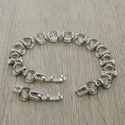 Султанит, браслет Кимберли, покрытие родий, длина 18см - Agat77 фото 3