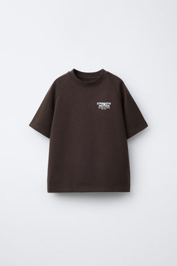 INTERLOCK SLOGAN T-SHIRT AND BERMUDA SHORTS SET - Zara фото 2