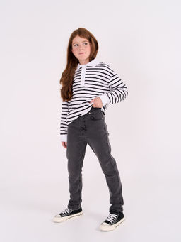 Джинсы slim fit Серые 7+ - Bungly фото 9