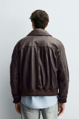 LEATHER JACKET WITH POCKETS - Zara фото 3