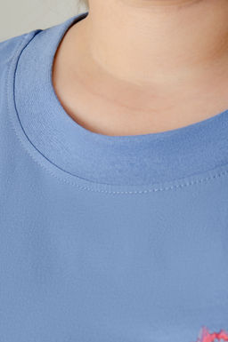 Арт. 31138 Футболка женская оверсайз 50-58 (5 шт) Цвет:Голубой - Калинка фото 14