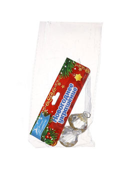 Цена за 2 шт. Ёлочные игрушки 2 шт. Зимнее волшебство. Льдинка капельки блеск, 33 см, прозрачно-золотой  фото 11