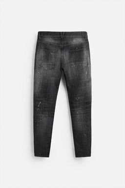 RIPPED SKINNY JEANS WITH PAINT SPLATTER - Zara фото 17