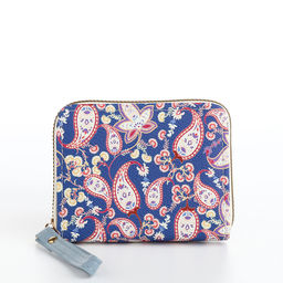 Кошелёк женский на молнии с ремешком, синий