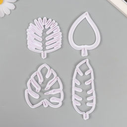 Каттеры для полимерной глины Пальмовые листья набор 4 шт 7,7х6,5 7,1х6 10,2х4 7,6х5,4 см 993608