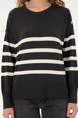 Женский свитер антрацитового меланжевого цвета с круглым вырезом Неожиданная скидка в корзине - U.s. polo assn фото 6