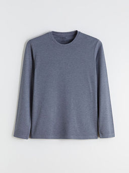Bisiklet Yaka Uzun Kollu Erkek Sweatshirt