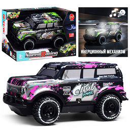 Машина "Скорость дороги" 1:20, свет, звук, в коробке