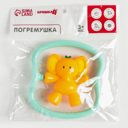 Погремушка Слоник, размер 14 см, цвет МИКС - Крошка я фото 7
