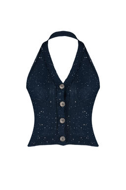 Limited Edition Lacivert Triko Bluz TWOSS24BZ00327 - Trendyolmilla фото 8