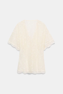 TOP ENCAJE BOTONES / Crema - Zara фото 8