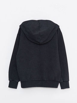 Kap??onlu Bask?l? Uzun Kollu Erkek ?ocuk Sweatshirt - Waikiki фото 2