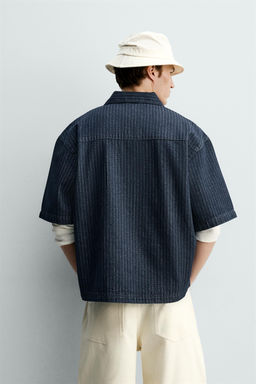 POLO DENIM RAYAS / Azul - Zara фото 3