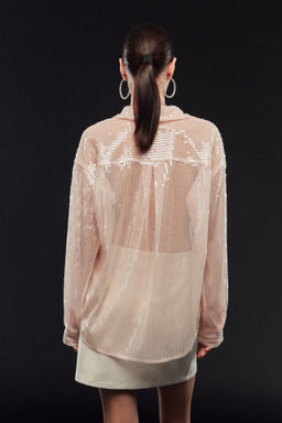 Рубашка прямого силуэта из пайеток - Mollis фото 6