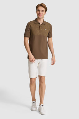 Erkek Kahverengi Regular Fit Polo Yaka Ti__rt