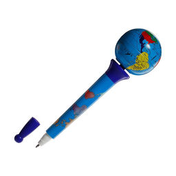 Цена за 12 шт. Ручка - прикол шариковая спиннер, «Глобус», МИКС