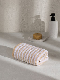 Полотенце махровое 35x70 бежевый махровая ткань