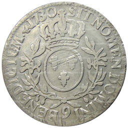 1 экю 1730 года 9 Франция (Людовик XV)