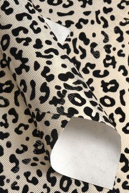 Кожзам с бархатом Леопардовый принт А4 (5 листов) SF-6000, золото №4