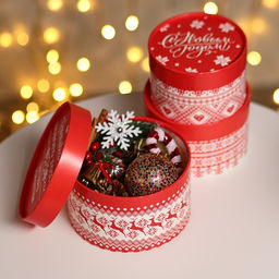 Набор подарочных коробок 3 в1 «Счастливого Нового года» 16×10, 14×9, 13×8.5 см