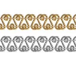 Gamma MTR-01 тесьма декоративная 10 мм 22.5 м  0.5 м под золото  фото 3