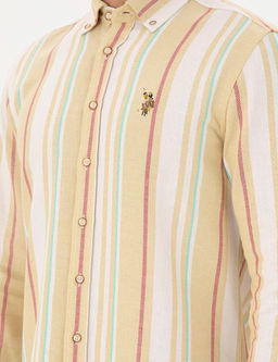 Мужская желтая рубашка с длинным рукавом - U.s. polo assn фото 7