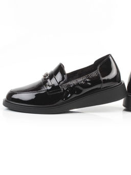 03-DEB103-3 BLACK Лоферы женские (натуральная кожа)