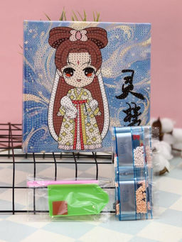 Алмазная мозаика на подрамнике Draw Me! Beautiful girl, (20*20 см)