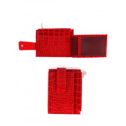 Визитница-кардхолдер Croco-ВК-218 н/к, 2отд, 11карм, красный крокодил (203) 264846