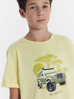 Футболка для мальчиков желтая с печатью - Mark formelle фото 5