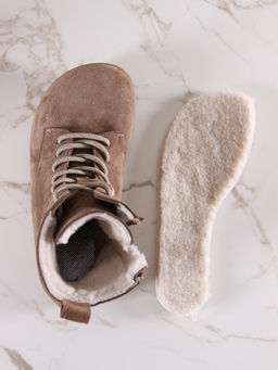 Босоногие ботинки EDART 351.NATAbr.Серо-коричневая замша/байка фото 3