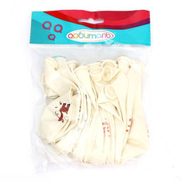 Шар воздушный латексный 12" «С днём рождения», пастель, набор 25 шт., 2-сторонний, белый