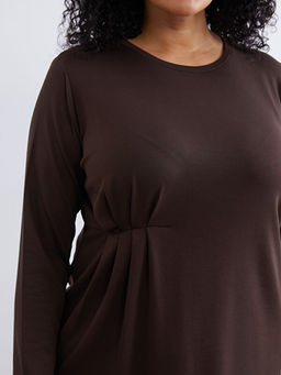 B?y?k Beden Bisiklet Yaka B?zg?l? Kad?n Tunik