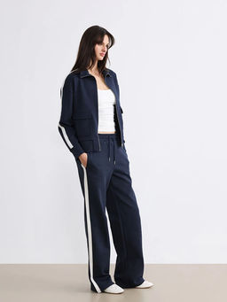 LCW Vision Lacivert Beli Lastikli Geniş Paça Kadın Eşofman Altı